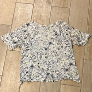 Lucky Brand Floral Short Sleeve Tee
